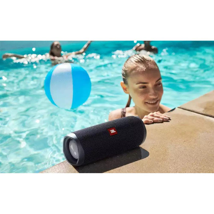 JBL Flip 5 Portable Waterproof Bluetooth Speaker (Black) Refurbished - Open Box