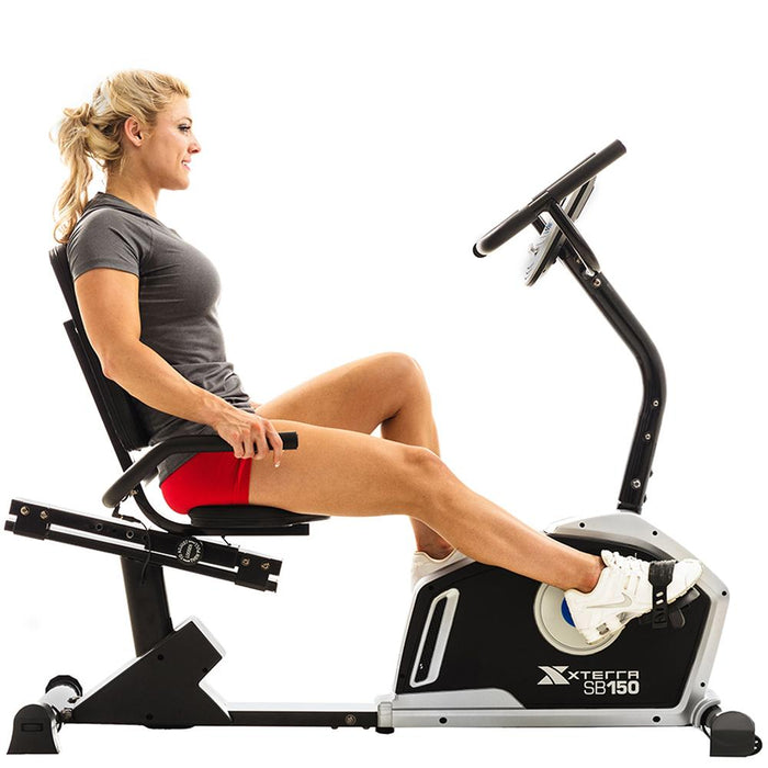XTERRA Fitness SB150 Recumbent Exercise Bike with LCD 3.7" Display Screen - 115316