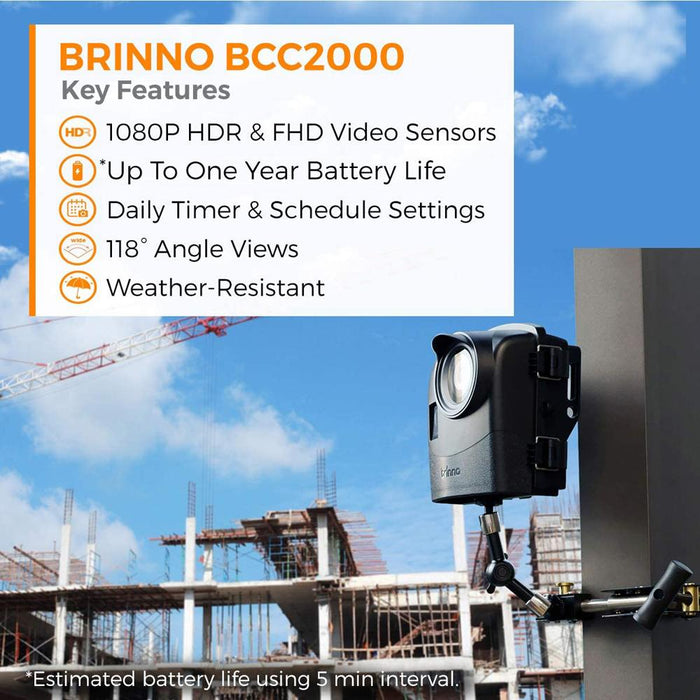 Brinno Construction and Outdoor Security Camera Trio Bundle Pack (BCC2000)