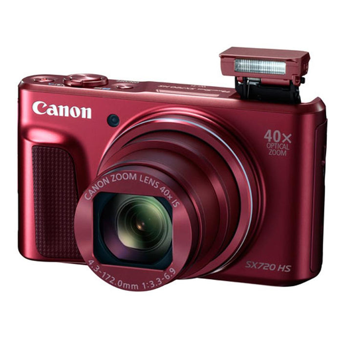 Canon PowerShot SX720 HS 20.3MP 40x Optical Zoom HD 1080p CMOS Digital Camera (Red)