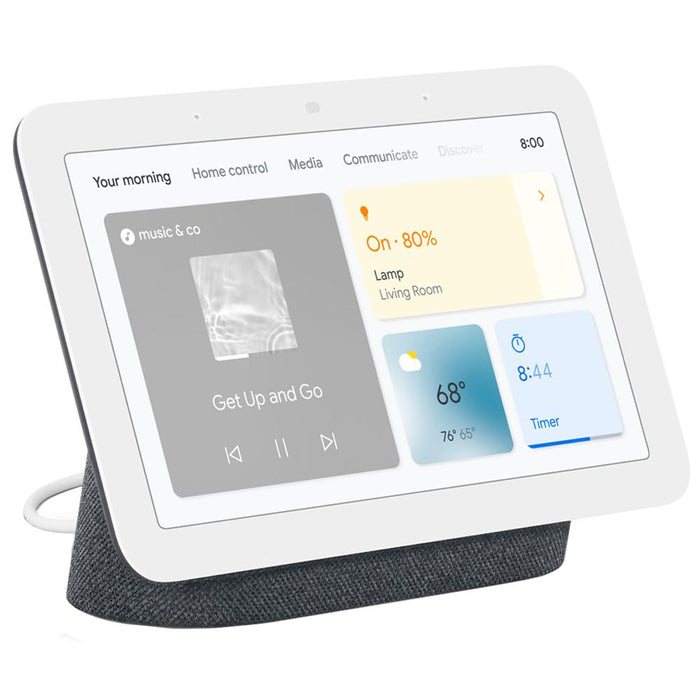 Google Nest Hub Smart Display w/ Assistant Charcoal 2nd Gen + Router 2 Pack Sand