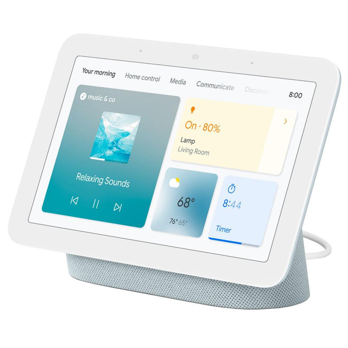 Google Nest Hub Smart Display with Assistant Mist 2nd Gen + Router 2 Pack Snow