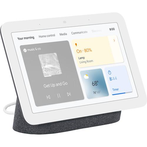 Google Nest Hub Smart Display, Charcoal (2nd Gen) GA01892-US with Mini Speaker Bundle