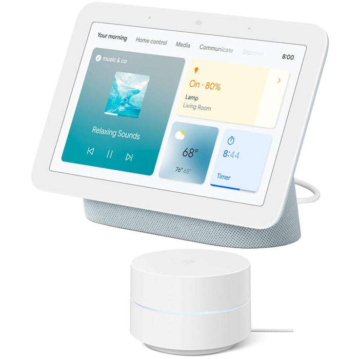 Google Nest Hub Smart Display with Google Assistant Mist 2nd Gen + Wifi Router