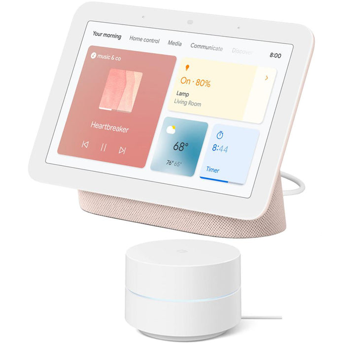 Google Nest Hub Smart Display with Google Assistant Sand 2nd Gen + Wifi Router