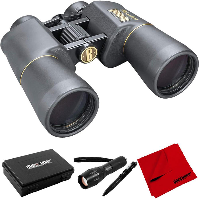 Bushnell Legacy WP 10-22 x 50 Zoom Binocular + Tactical Flashlight and Pen Set