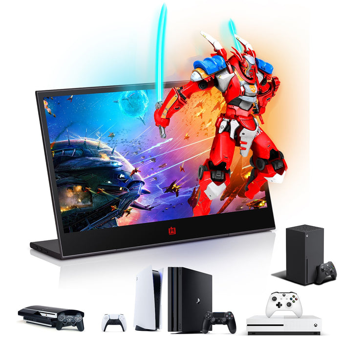 Deco Gear 15.6" 1920x1080 Portable Monitor, 60Hz, Touchscreen with 1-Year Warranty Bundle