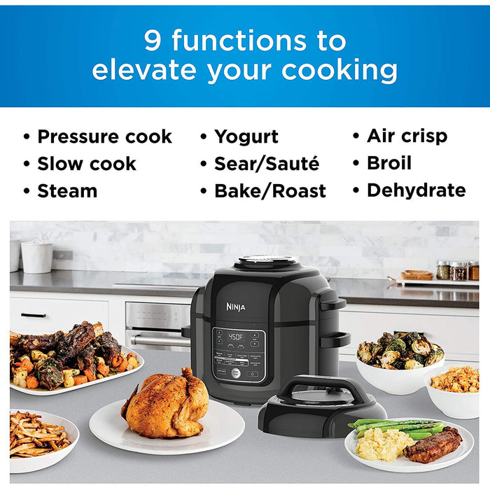 Ninja Foodi 9-in-1 Multi-Cooker Pressure Cooker, Air Fryer (Renewed) + Protection Plan