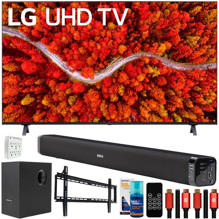 LG 75UP8070PUA 75" Series 4K Smart UHD TV 2021 w/ Deco Gear Home Theater Bundle