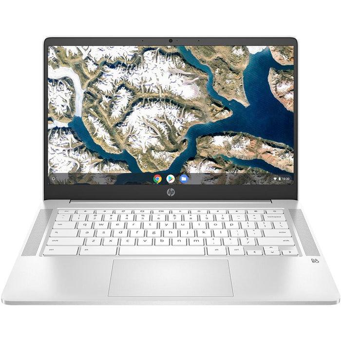 Hewlett Packard 14a-na0020nr 14" HD Intel N4000 4/32GB SSD Chromebook Laptop +64GB Warranty Pack