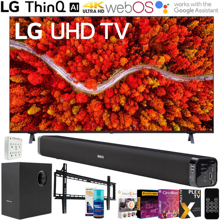 LG 43UP8000PUA 43 Inch 4K UHD Smart webOS TV (2021 Model) + Deco Soundbar Bundle