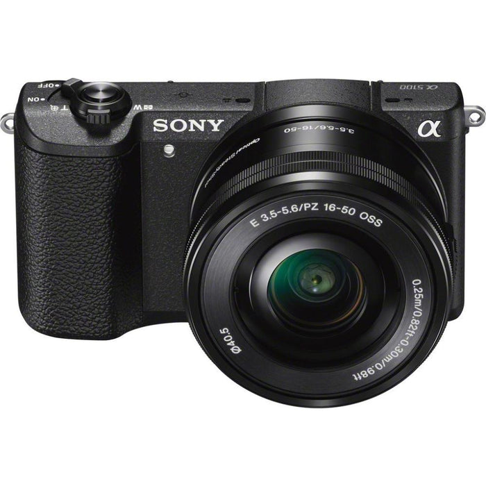 Sony a5100 Mirrorless Camera w/ 16-50mm lens with Wifi- Black - OPEN BOX
