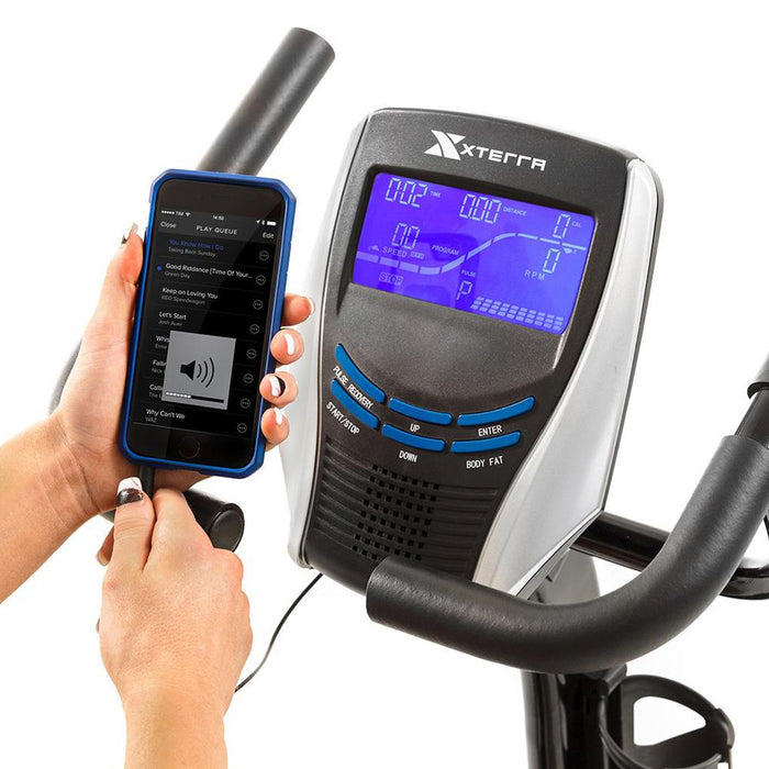 XTERRA Fitness SB250 Recumbent Exercise Bike with 5.5" Display + Warranty Bundle