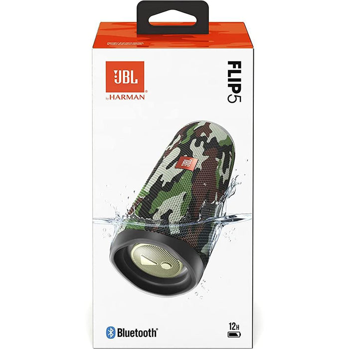 JBL Flip 5 Portable Waterproof Bluetooth Speaker (Squad) Refurbished - Open Box