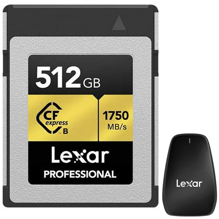 Lexar Professional CFexpress Type B 512 GB Memory Card + Lexar 2x2
