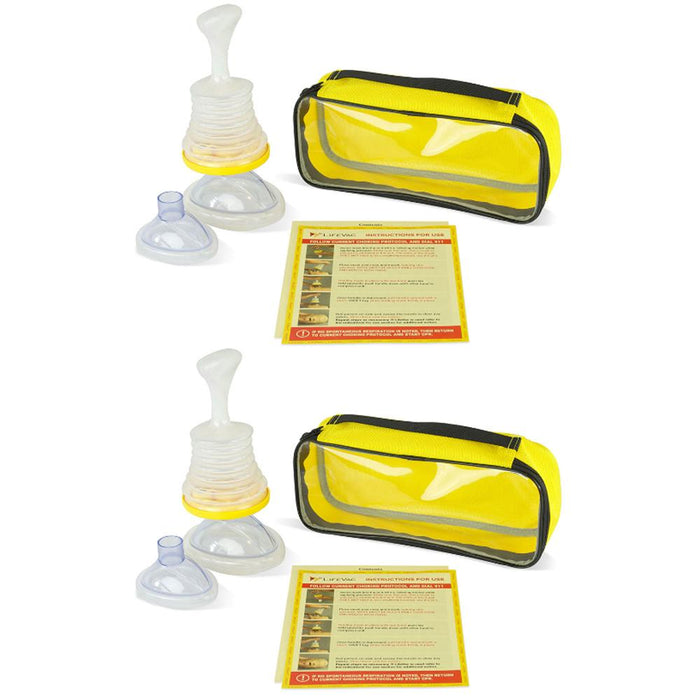 LifeVac Adult and Child Non-Invasive Choking First Aid Travel Kit 2 Pack