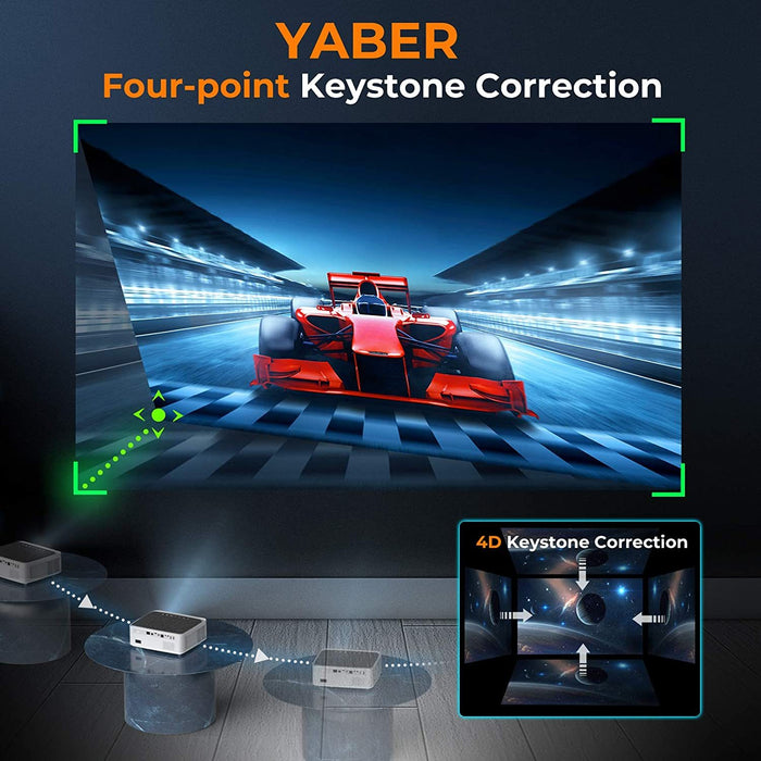 Yaber V6 WiFi Bluetooth 1080p Portable Projector with Carrying Case