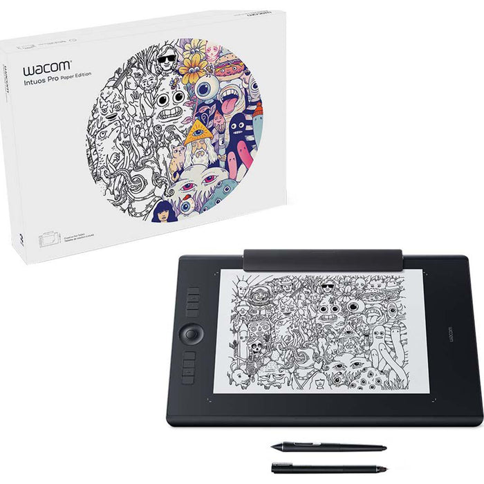 Wacom Intuos Pro Large Paper Creative Pen Tablet, Black w/ Warranty Bundle