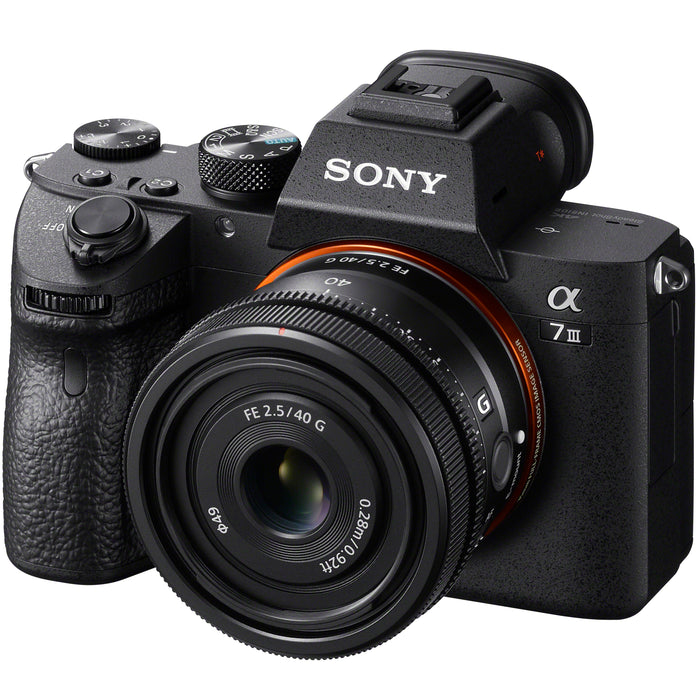 Sony a7 III Mirrorless Full Frame Camera Body + 40mm F2.5 G Lens SEL40F25G Kit Bundle
