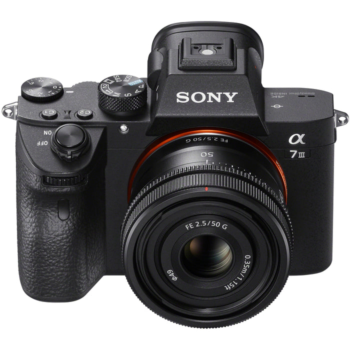 Sony a7 III Mirrorless Full Frame Camera Body + 50mm F2.5 G Lens SEL50F25G Kit Bundle
