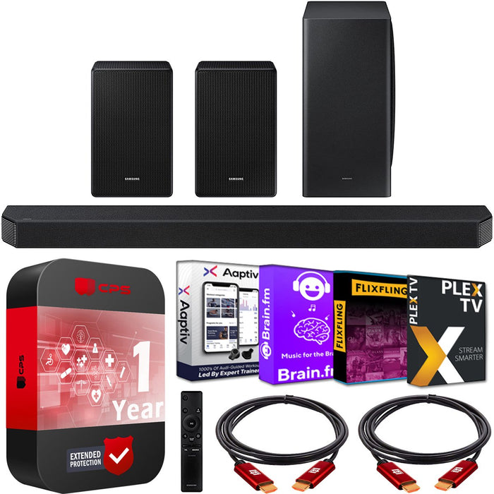 Samsung HW-Q900A Dolby Atmos Soundbar +Rear Speakers 9.1.4ch Wireless Surround Sound Kit