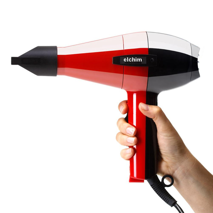 Elchim Classic Hair Dryer Red & Black with 1 Year Extended Warranty