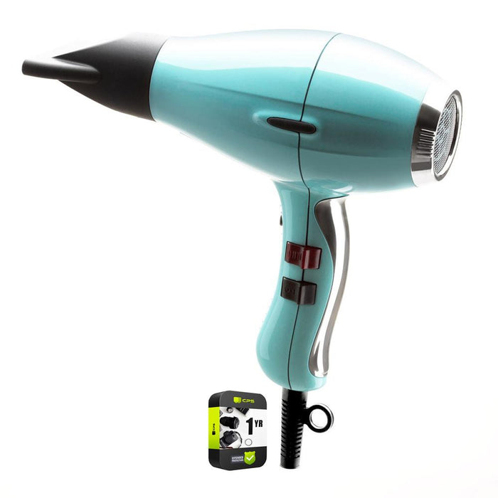 Elchim Light Ionic Hair Dryer Light Blue with 1 Year Extended Warranty