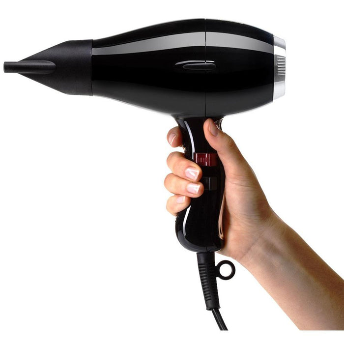 Elchim Healthy Ionic Black & Silver Hair Dryer with 1 Year Extended Warranty