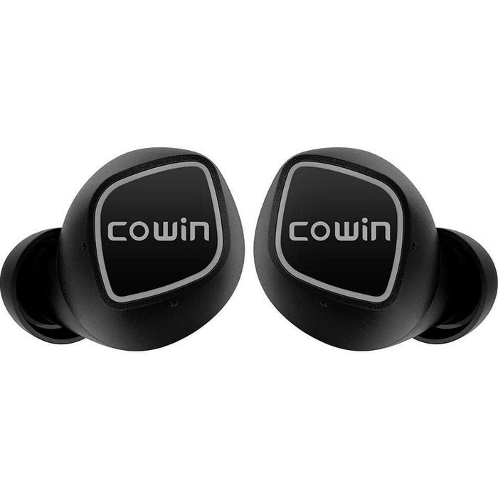Cowin KY02 True Wireless Bluetooth Sports Eearbuds, Black w/ Warranty Bundle
