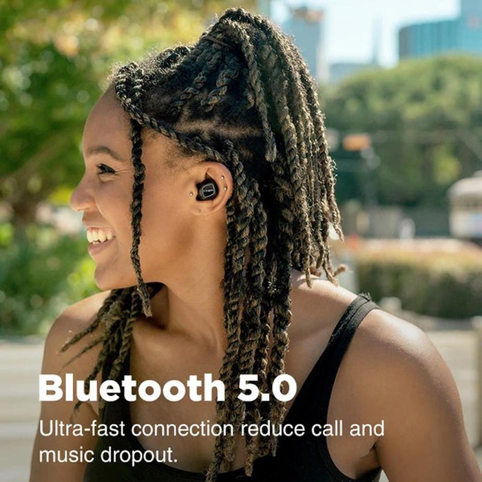 Cowin KY02 True Wireless Bluetooth Sports Eearbuds, Black w/ Warranty Bundle