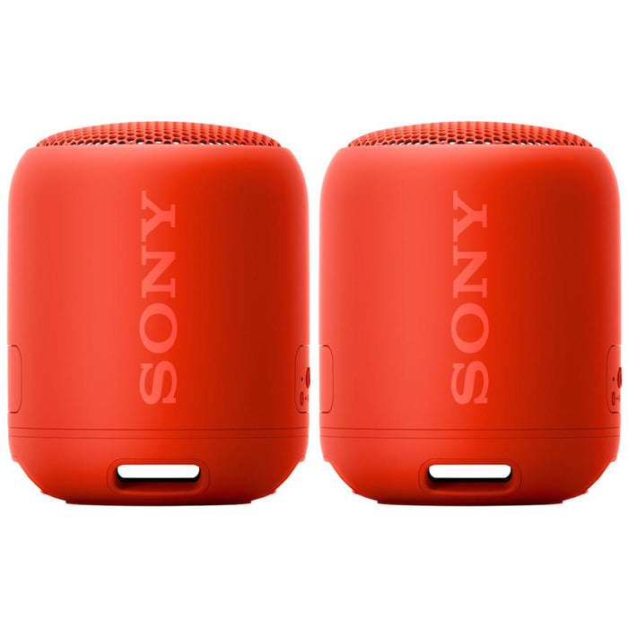 Sony Extra Bass Portable Wireless Bluetooth Speaker Red 2 Pack