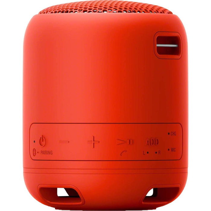 Sony XB12 Extra Bass Portable Wireless Bluetooth Speaker, Red w/ Warranty Bundle