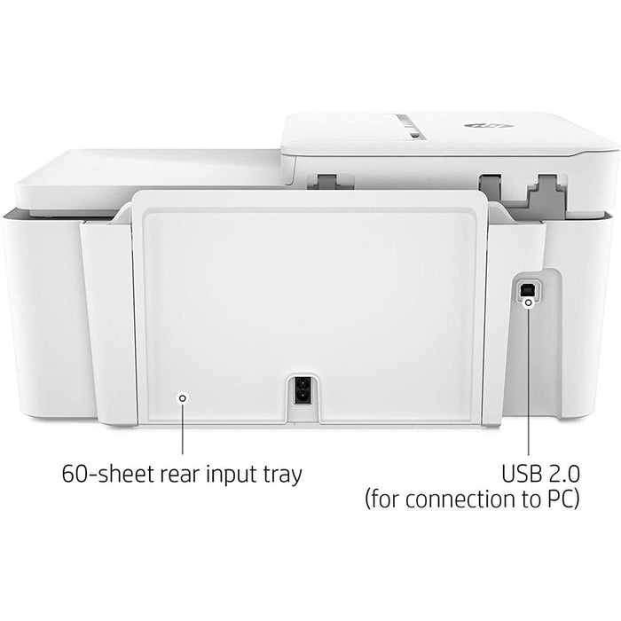 Hewlett Packard DeskJet Plus 4155 Wireless All-in-One Printer for Home & Office Bundle - Renewed