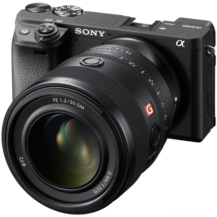 Sony a6400 Mirrorless 4K APS-C Camera Body + 50mm F1.2 GM Lens SEL50F12GM Kit Bundle