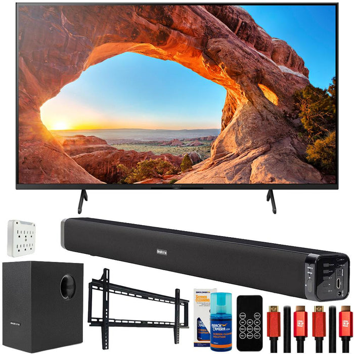 Sony 55" X85J 4K UHD LED Smart TV 2021 with Deco Gear Home Theater Bundle