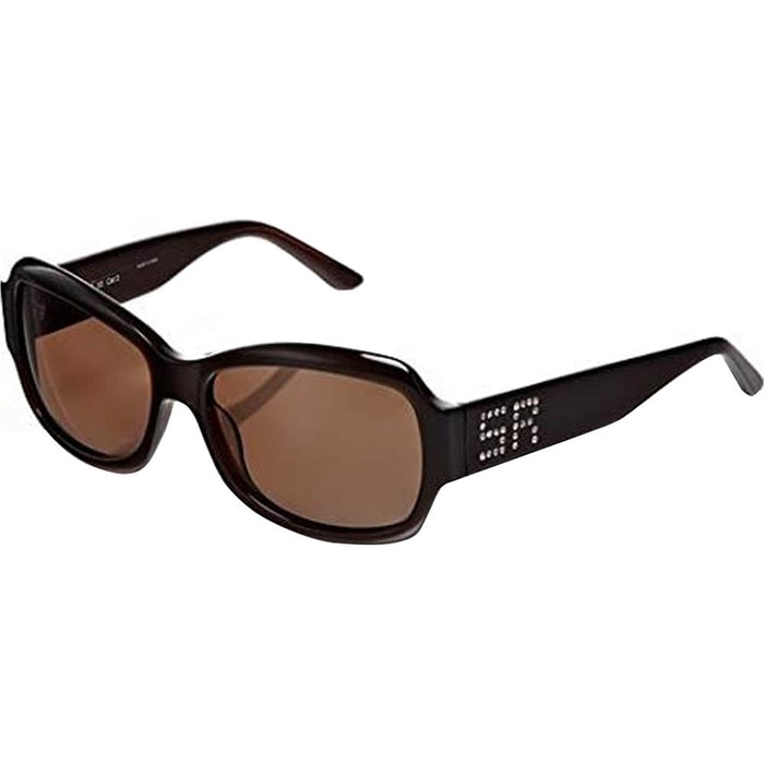 Sonia Rykiel Brown Sunglasses with Brown Lens and SR Rhinestone Signature - Open Box