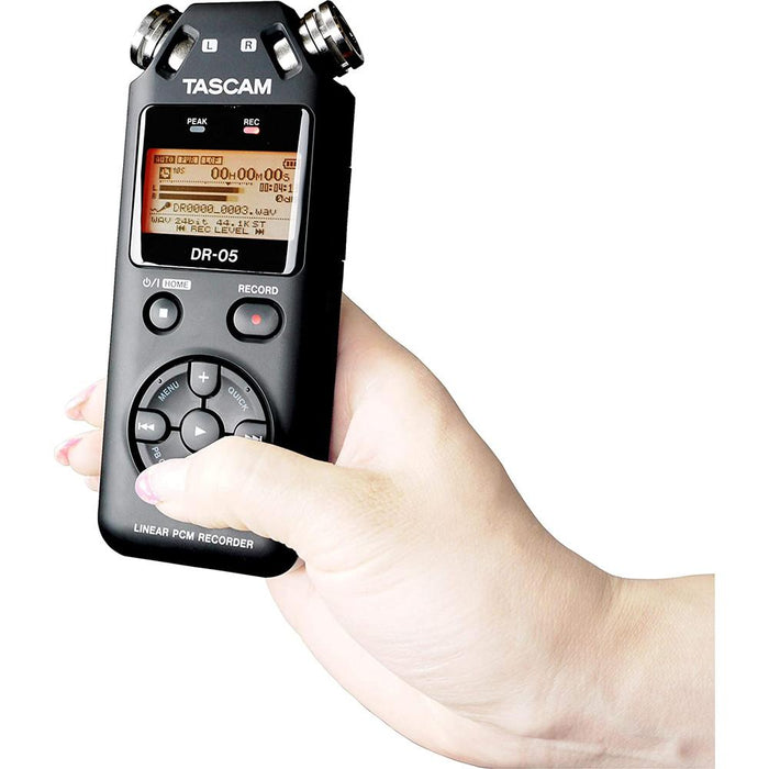 Tascam DR-05 - Portable Digital Recorder (Black) - Refurbished - Open Box