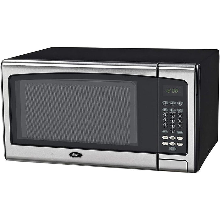 Oster 1.1 CF Countertop Microwave 1000 Watts 6 One Touch Cook Menus