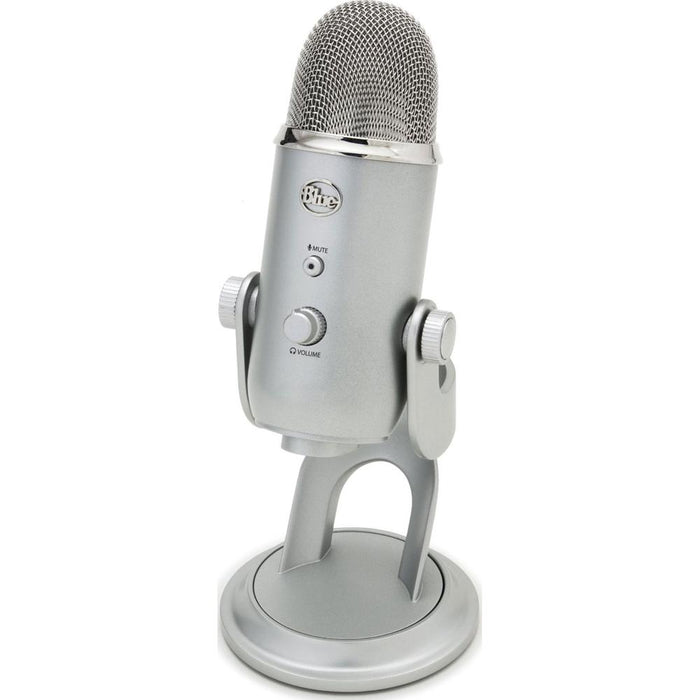 Blue Yeti Ultimate USB Microphone Silver with Deco Gear Microphone Wind Screen
