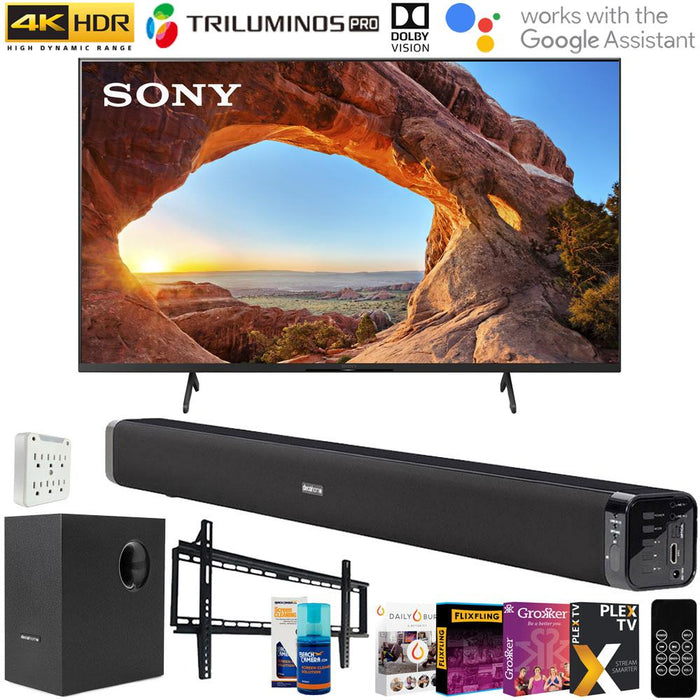 Sony KD75X85J 75" X85J 4K Ultra HD LED Smart TV 2021 w/ Deco Soundbar Bundle