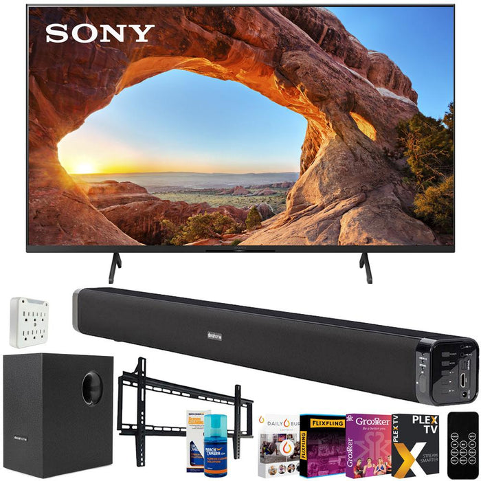 Sony KD75X85J 75" X85J 4K Ultra HD LED Smart TV 2021 w/ Deco Soundbar Bundle