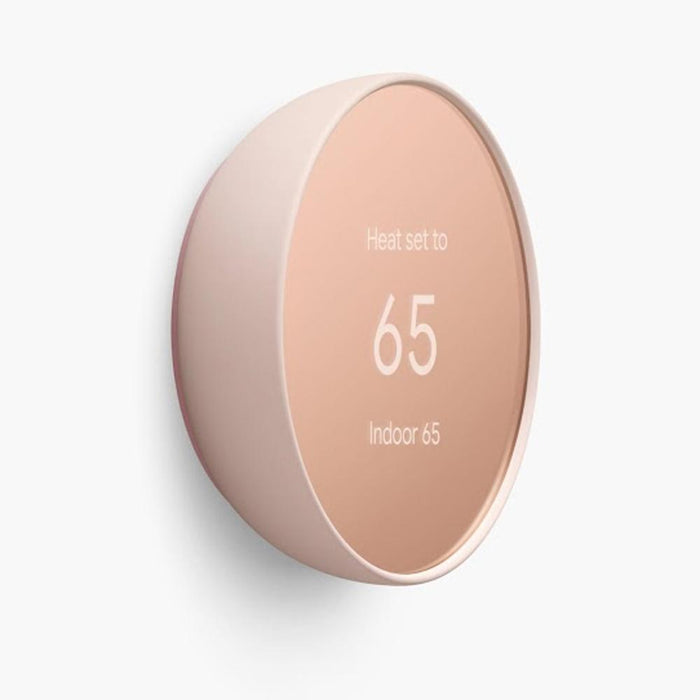 Google Nest Programmable Smart Wi-Fi Thermostat Sand with Smart Speaker Sky