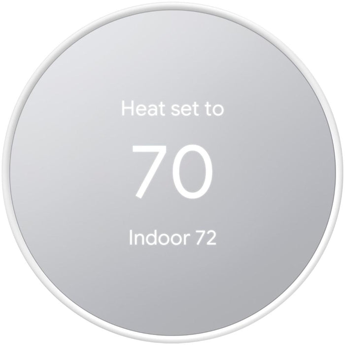 Google Nest Programmable Smart Wi-Fi Thermostat Snow with Smart Speaker Charcoal