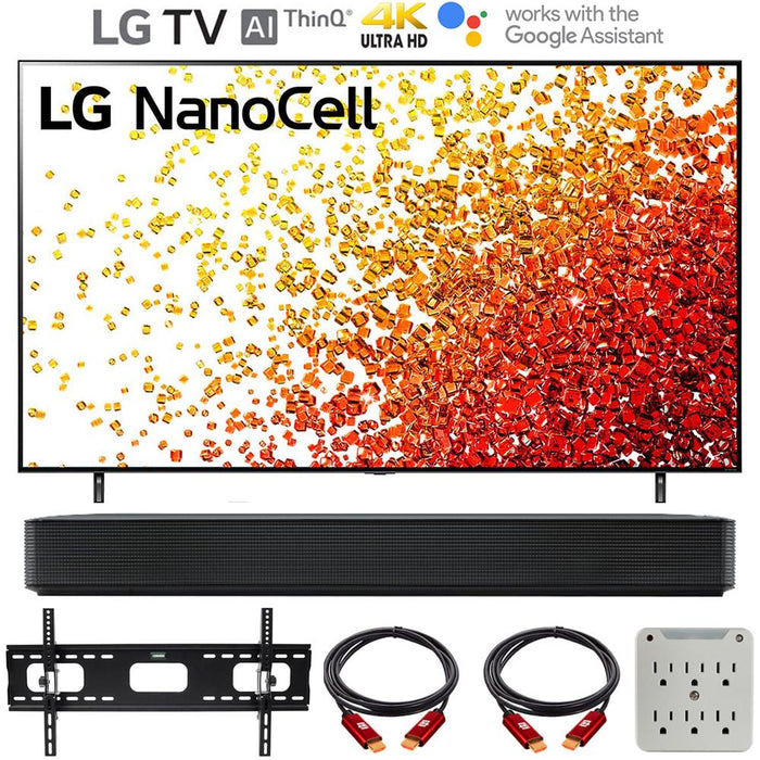 LG 55NANO90UPA 55" HDR 4K UHD Smart NanoCell LED TV with LG SK1 Soundbar Bundle