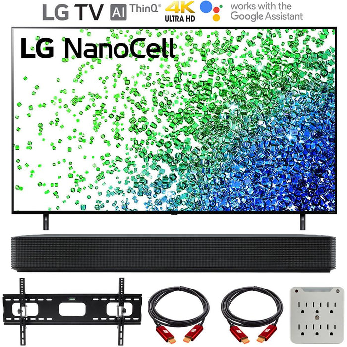 LG 75 Inch HDR 4K UHD Smart NanoCell LED TV 2021 with LG SK1 Soundbar Bundle