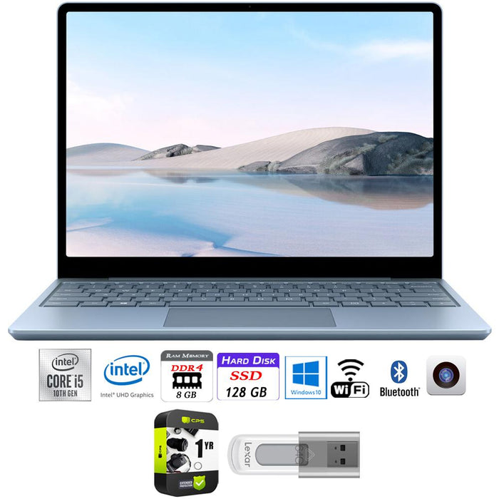 Microsoft Surface Laptop Go 12.4" Intel i5-1035G1 8GB/128GB, Ice Blue + 64GB Warranty Pack