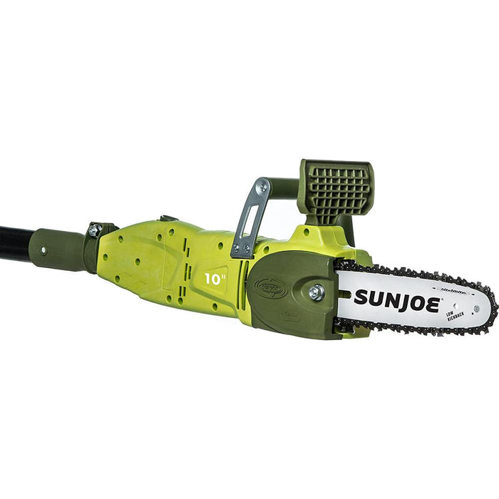Sun Joe 10 inch 8.0 Amp Electric Convertible Pole + Chain Saw Green - Renewed