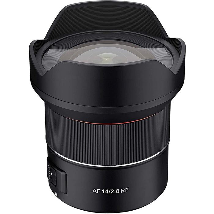 ROKINON 14mm F2.8 AF Full Frame Lens for Canon RF Mirrorless Cameras IO14AF-RF Bundle