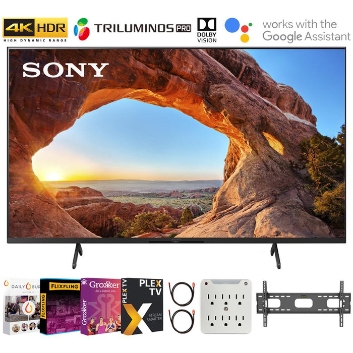 Sony KD75X85J 75" X85J 4K Ultra HD LED Smart TV (2021) + Movies Streaming Pack