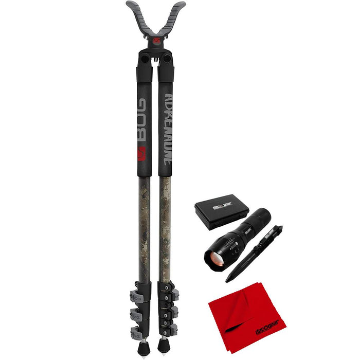 Bog Adrenaline Switcheroo Shooting Lever Lock Bipod Camo with Tactical Bundle